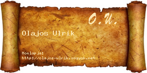 Olajos Ulrik névjegykártya